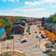 Daytime autumn view of part of downtown Somersworth New Hampshire